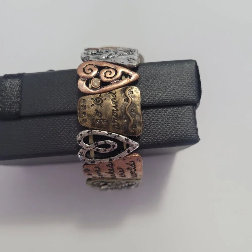 Hearts Watch Stretch Band Bracelet Womens